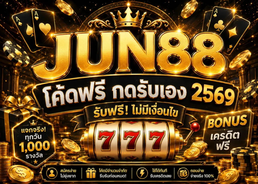 JUN88 โค้ดฟรี กดรับเอง 2569